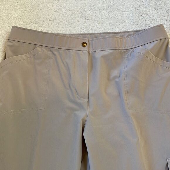 Chico’s Weekends Khaki Flat Front Crop Capri Pants Size 1 US M/8 - Picture 5 of 9